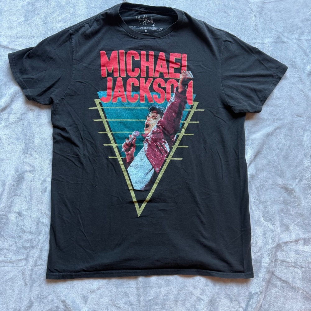Michael Jackson T-Shirt Mens M Black King of Pop Graphic Tee 2018 Licensed
